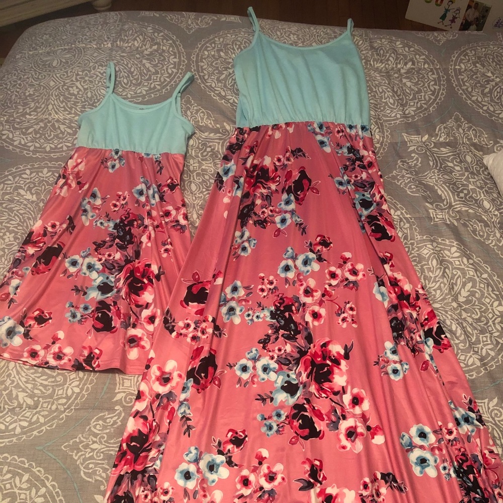 Mommy and me matching sun dresses